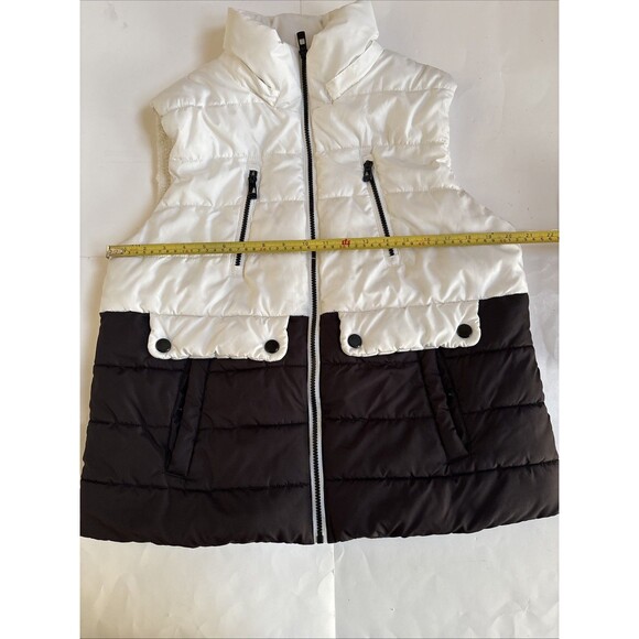 Ladies Calvin Klein Performance Black/White Puffer Vest W/6 Pockets Size Large - Picture 5 of 6